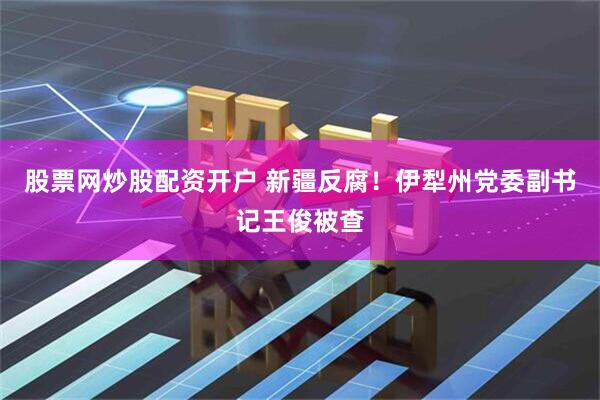 股票网炒股配资开户 新疆反腐！伊犁州党委副书记王俊被查